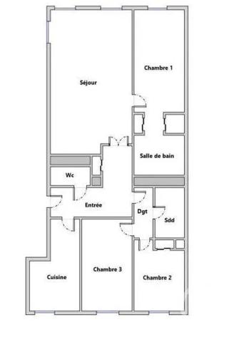 Appartement F4 à vendre  4 pièces - 92,89 m 2   VERSAILLES  - 78