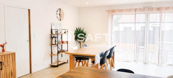 Maison récente de 2023 – 105 m² habitables – 3 chambres – Terrain clos de 450 m² : une opportunité rare à découvrir rapidement à Moutiers-les-Mauxfaits
