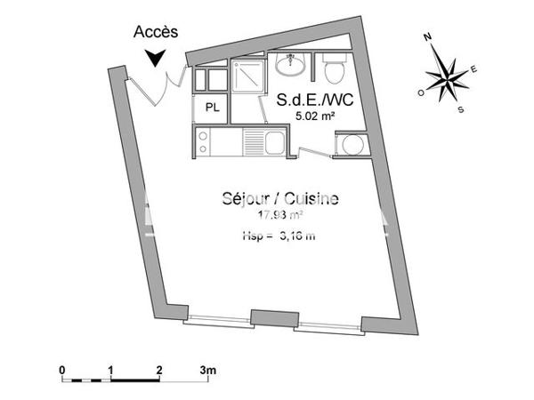 Location Studio 23 m² - 108 RUE PHILONARDE Avignon 84000