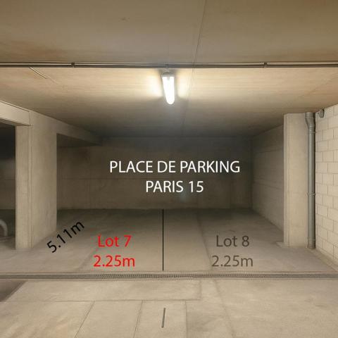 Place de Parking  -3 Sous-Sol - Rue de l'Abbé Groult 75015 PARIS 15