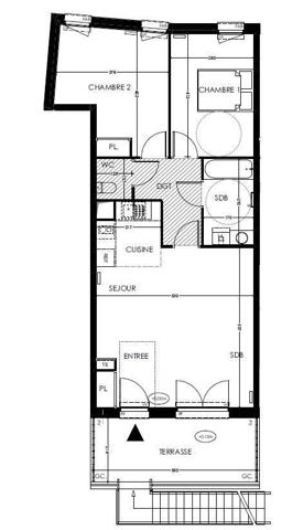 Appartement 3 pièces de 68 m² à Tours (37100)