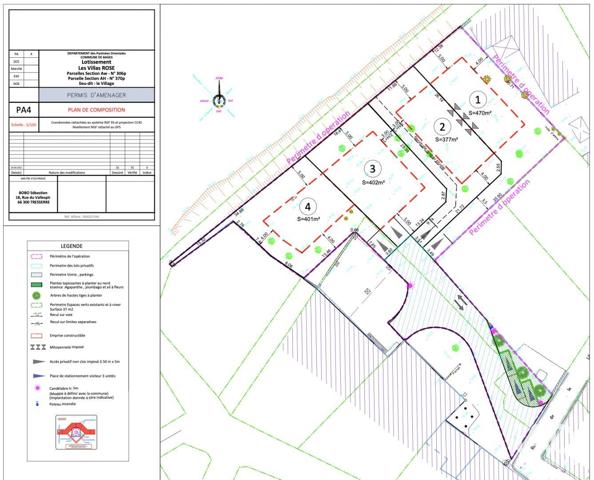 Terrain à vendre 402 m² Bages