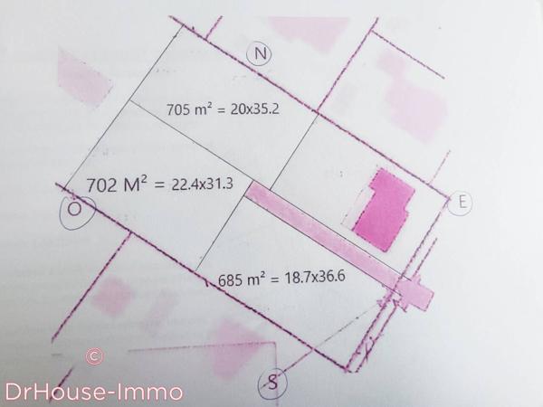 Terrain à vendre de 685 m²