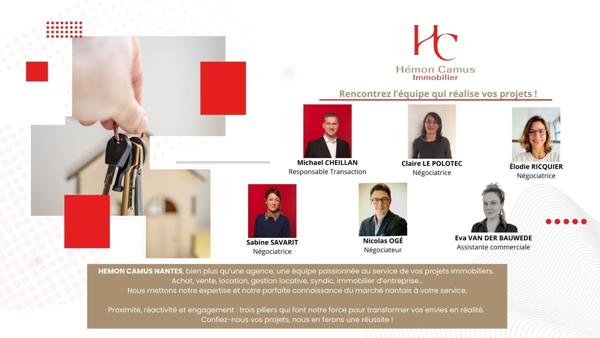 Appartement Nantes 3 pièces-66m² m2- Terrasse-BOX,  
Nantes 44000