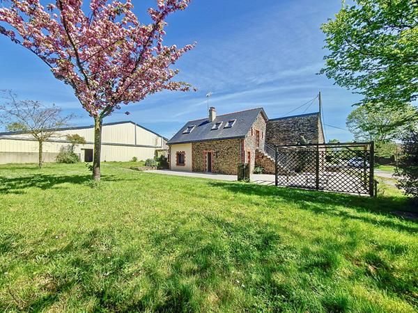 Maison à vendre à Saint Herblon, longère en pierres, campagne, 4 chambres, jardin arboré