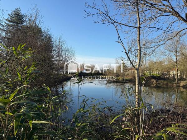 Terrain de loisirs avec étang