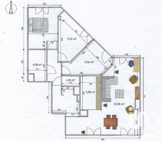 Appartement à vendre 4 pièces 82 m² Caluire-et-Cuire