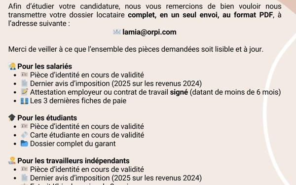 Stationnement à louer