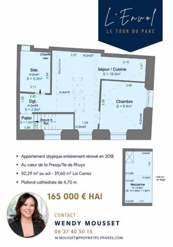 Appartement  T2 atypique esprit loft au coeur de la Presqu'île de Rhuys