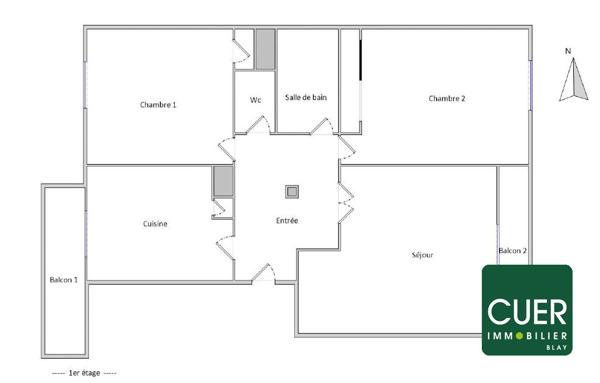 Appartement T3 + garage - Valence