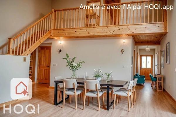 Bon-Encontre, maison mitoyenne de 106 m² habitables avec 3 chambres, cour, garage, parking