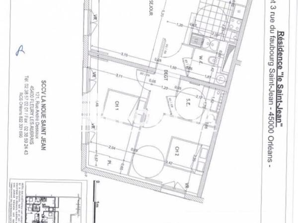 Location Appartement 3 pièces 70.2 m² - 31 BOULEVARD JEAN JAURES - A102 Orleans 45000