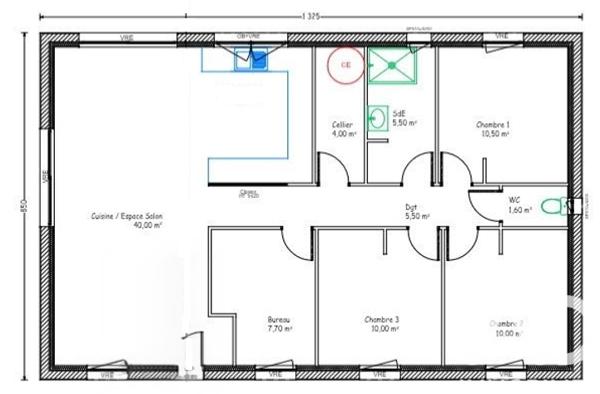 Maison à vendre 4 pièces 95 m² Cours-de-Pile