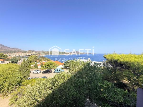 BANYULS-SUR-MER, VILLA DE 140M2, VUE BAIE ET CAP BEART, DANS RESIDENCE SECURISEE, A 2 MIN D UNE BELLE CRIQUE