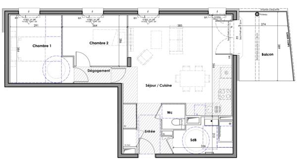 Appartement (neuf) à vendre 3 pièces 70 m² Claix