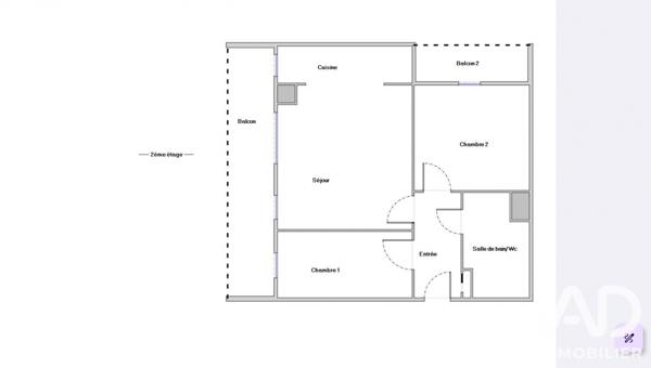 Appartement à vendre 3 pièces 63,07 m² Lyon 8