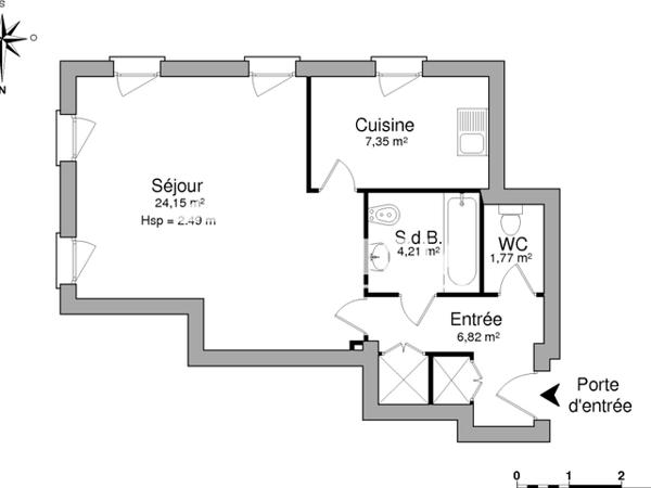 Location Studio 44.3 m² - COTY A Cahors 46000