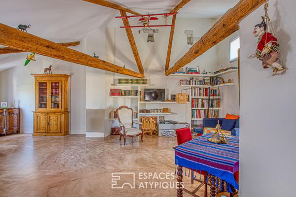 Retour aux sources, maison de village avec terrasse et sa vue