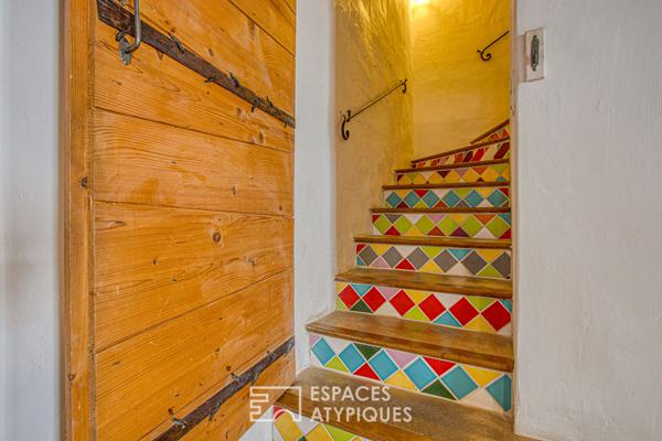 Retour aux sources, maison de village avec terrasse et sa vue