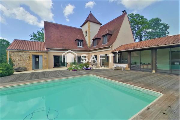 Maison périgourdine avec maison d'amis.24550 Villefranche du Périgord