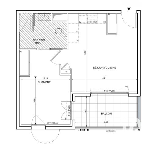 Appartement à vendre 2 pièces 42,75 m² Nice