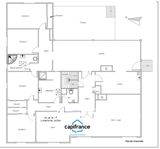 Maison à vendre 8 pièces proche de CONNERRE (72) LE LUART  MAISON DE 160 M² HAB., 5/6 chambres, terrain de 1800 m²