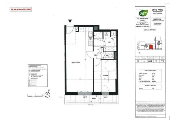 Appartement 2 pièces - 44600 Saint-Nazaire