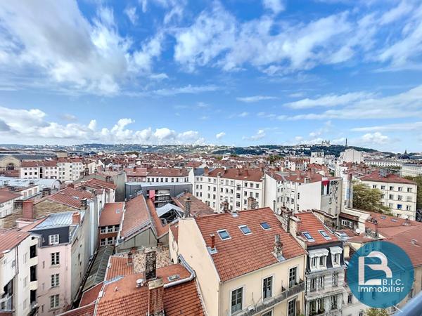 Etage élevé avec balcon et vue sur LYON