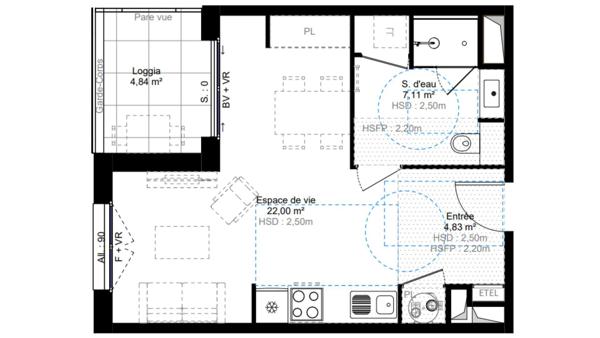 Studio à vendre 34 m² Challes-les-Eaux