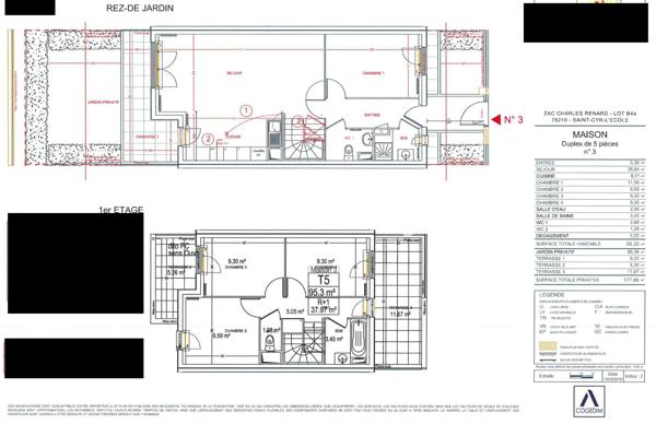 Maison
         5 pièces
        - 95 m² 468 000 € *