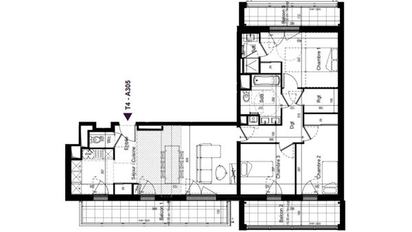 Appartement à vendre 4 pièces 87 m² Saint-Malo