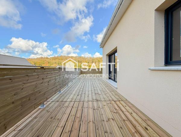 Maison contemporaine neuve avec une terrasse exceptionnelle