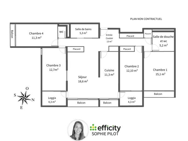 Appartement 5 pièces - 110 m² Exclusivité