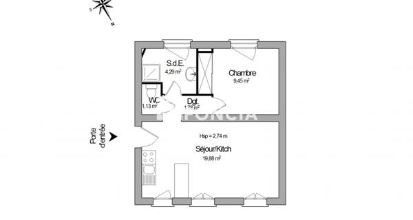 Location Appartement 2 pièces 36.33 m² - Saint-prix 95390