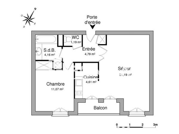 Location Appartement 2 pièces 47 m² - 66 AVENUE PIERRE CURIE Saint Cyr L'ecole 78210