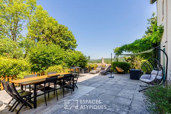 A Maule, vue imprenable, charme ancien et jardin en lisière de forêt
