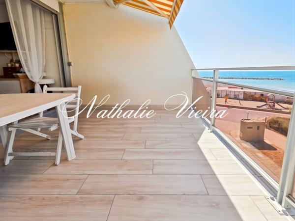 Palavas-les-Flots (34250) GRAND STUDIO CABINE 29 m2 VUE MER - VUE ETANG