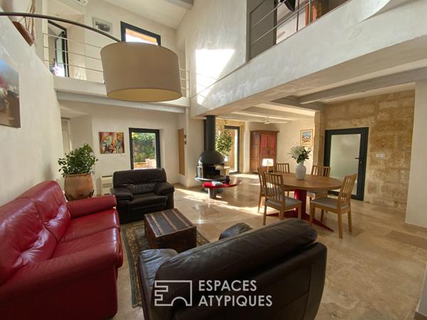 Maison de village lumineuse avec piscine proche Uzès
