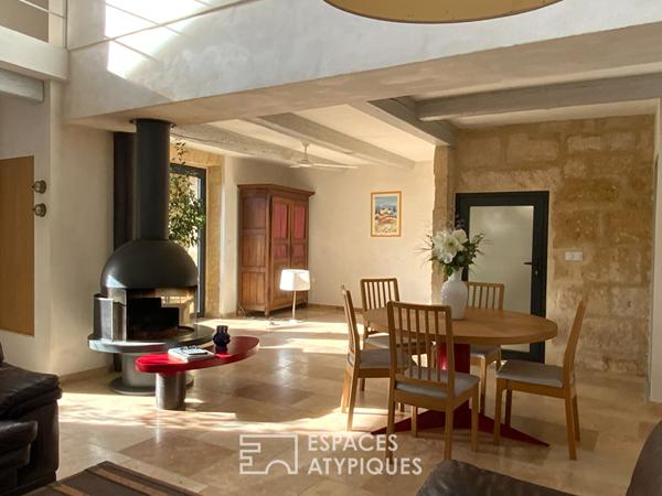Maison de village lumineuse avec piscine proche Uzès