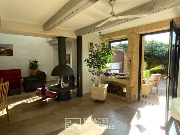Maison de village lumineuse avec piscine proche Uzès