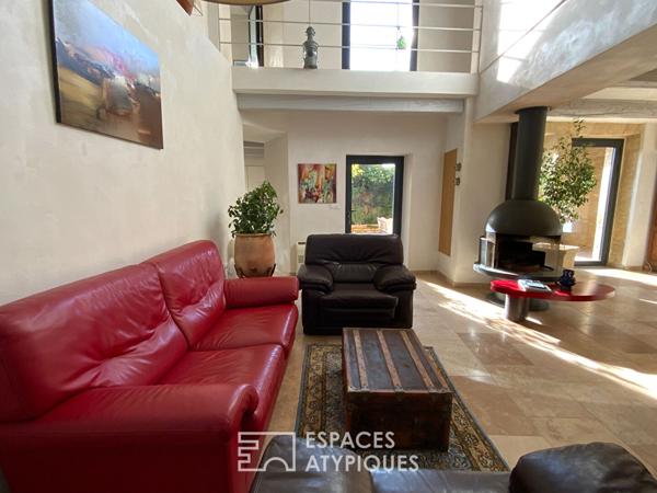 Maison de village lumineuse avec piscine proche Uzès