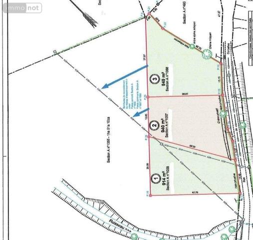 Terrain à Batir à vendre à Saint-Romain-sous-Gourdon en Saône-et-Loire (71230), ref : 063/1463