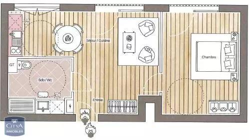 Appartement à louer 2 pièces 42.04m²