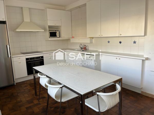 Maison familiale 144 m² – 4 chambres- bureau  – Jardin – Garage .