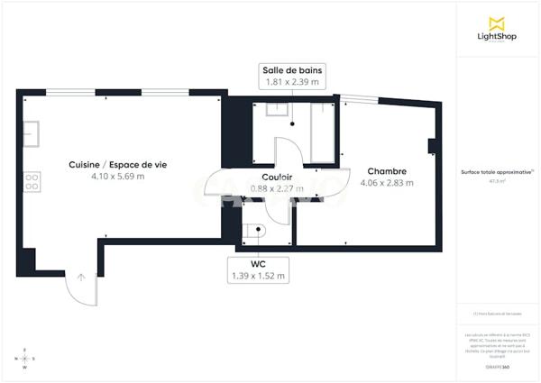 Vente Appartement 2 pièces de 46m² - 38290 La Verpillière