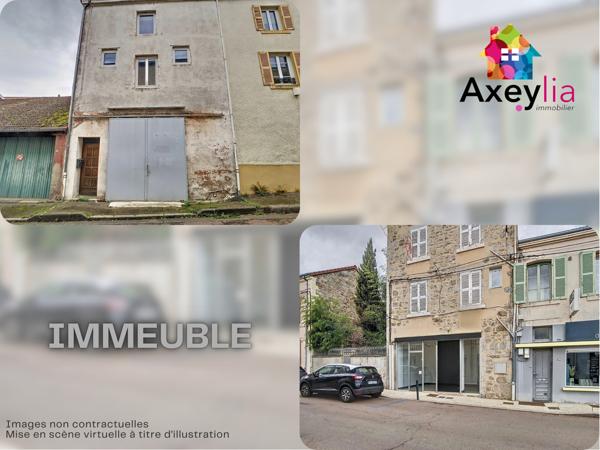 Renaison (42370) A VENDRE - RENAISON - IMMEUBLE AVEC GARAGE ET LOCAL COMMERCIAL