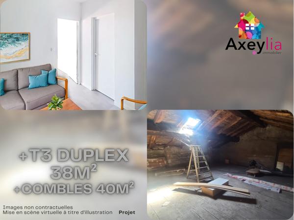 Renaison (42370) A VENDRE - RENAISON - IMMEUBLE AVEC GARAGE ET LOCAL COMMERCIAL