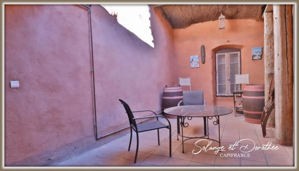 🏡 Capestang – Maison en pierre avec local 60 m² & appartement 127 m² + terrasse tropézienne