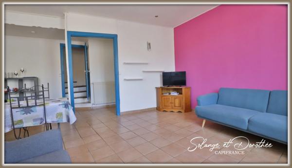 🏡 Capestang – Maison en pierre avec local 60 m² & appartement 127 m² + terrasse tropézienne