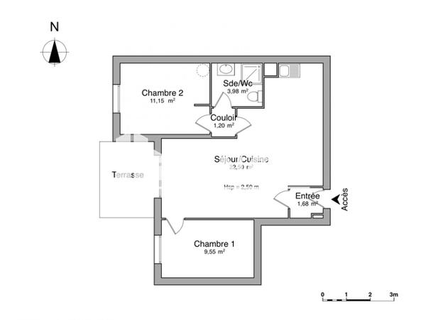Location Appartement 3 pièces 50.06 m² - 37 RUE EMILE EUDES Narbonne 11100